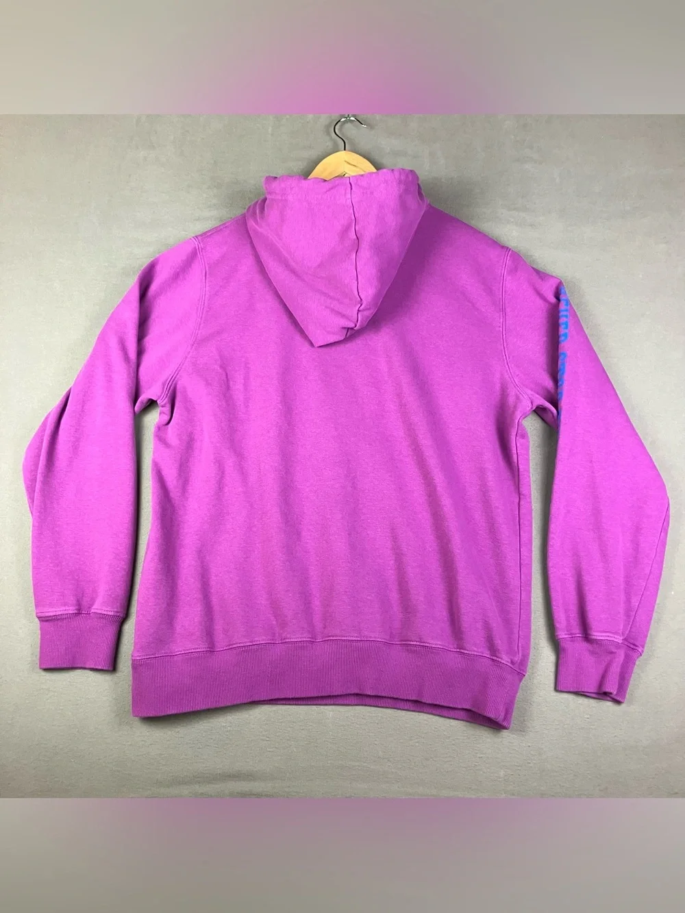 The North Face Men’s Size M Hoodie Sweatshirt Purple Never Stop Exploring Logo.